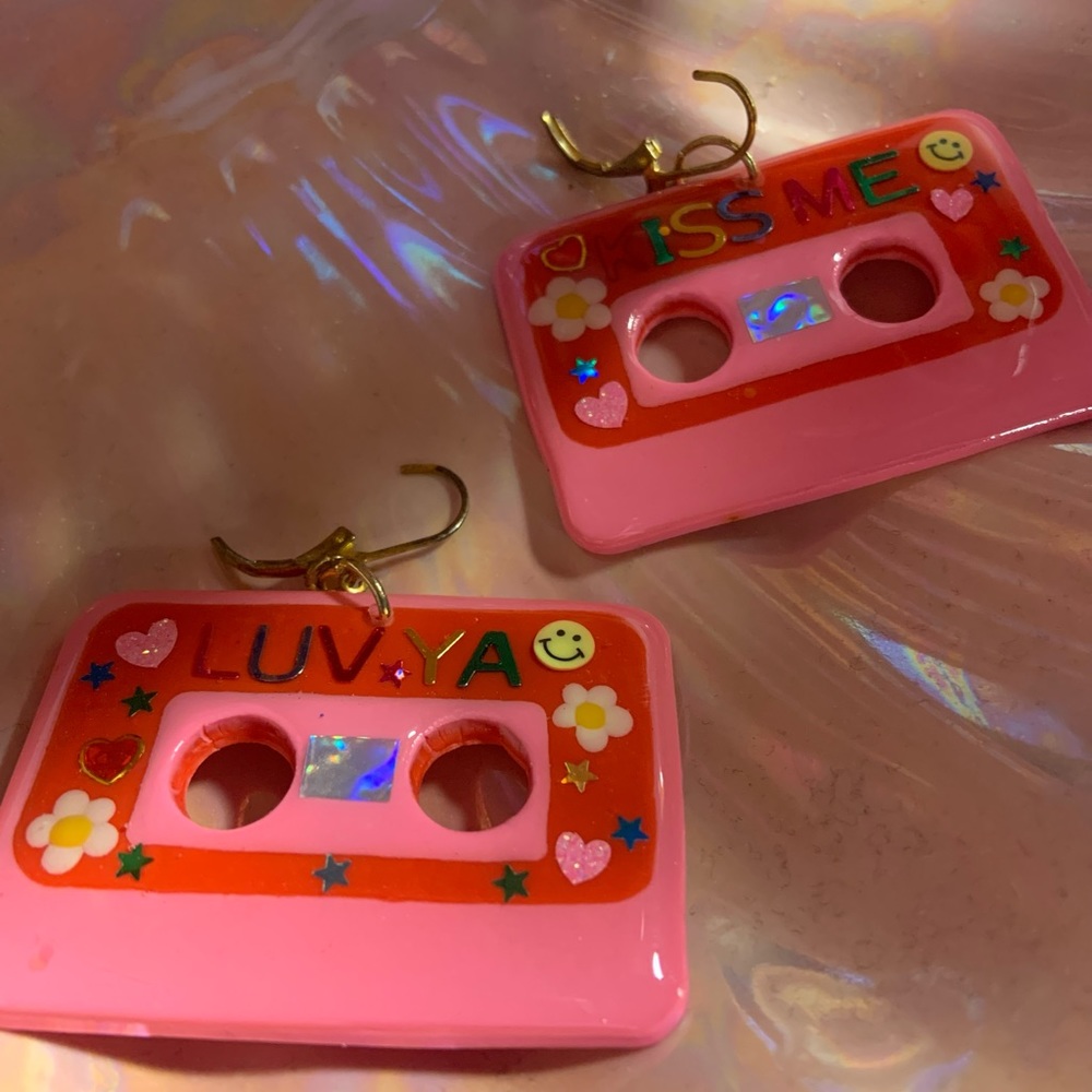 5 for $35 Sale: Handmade Mix Tape Earrings from Blush Daisy